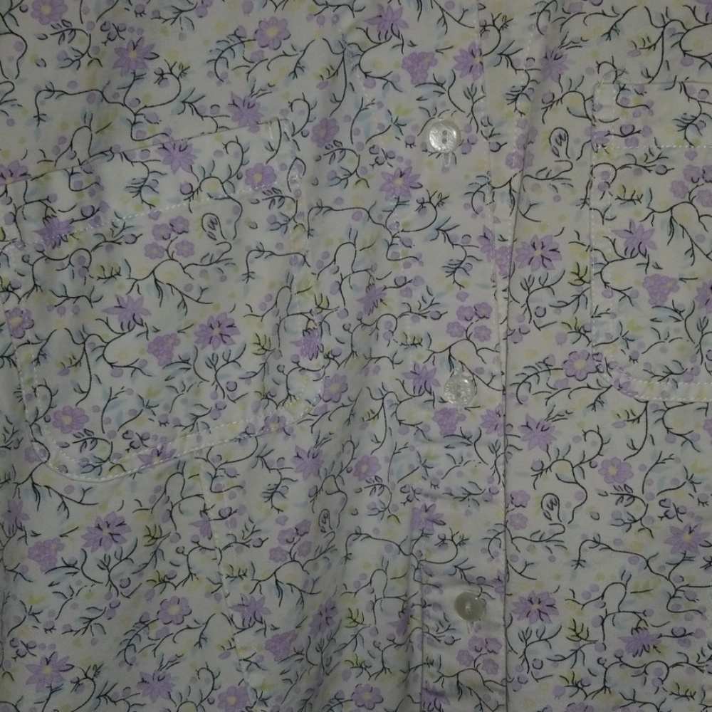 Vintage floral button down blouse